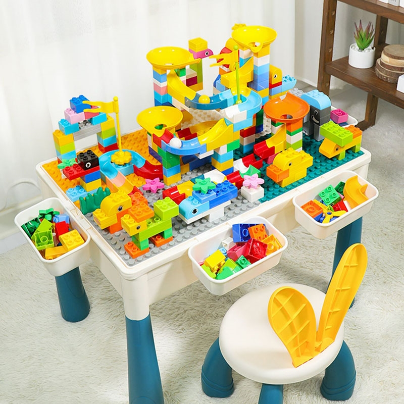 南风北巷积木学习桌儿童多功能游戏玩具台幼儿宝宝13岁男礼物女新款