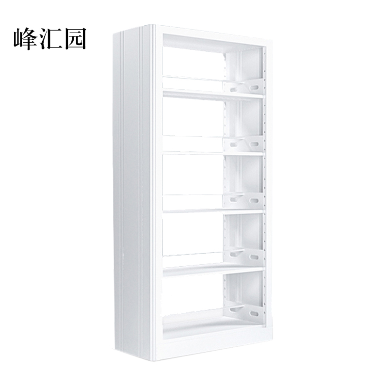 峰汇园图书馆书架阅览室货架资料档案架钢制书架双面五层主架高清大图