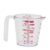 厨房烘焙工具 透明带刻度毫升计量杯500ml带手柄烘焙用品烹饪工具 [小号1只]250ml