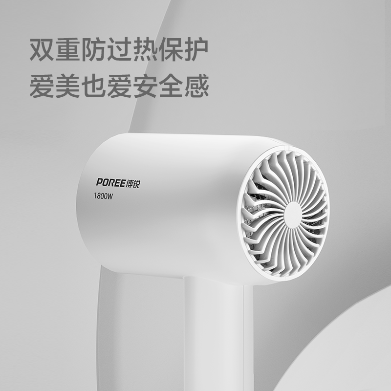飞科博锐电吹风机家用大功率吹风筒恒温护发小巧便捷 简白PH1621高清大图