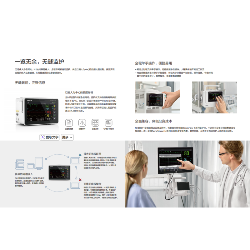 迈瑞Mindray病人监护仪 BeneVision N1高清大图