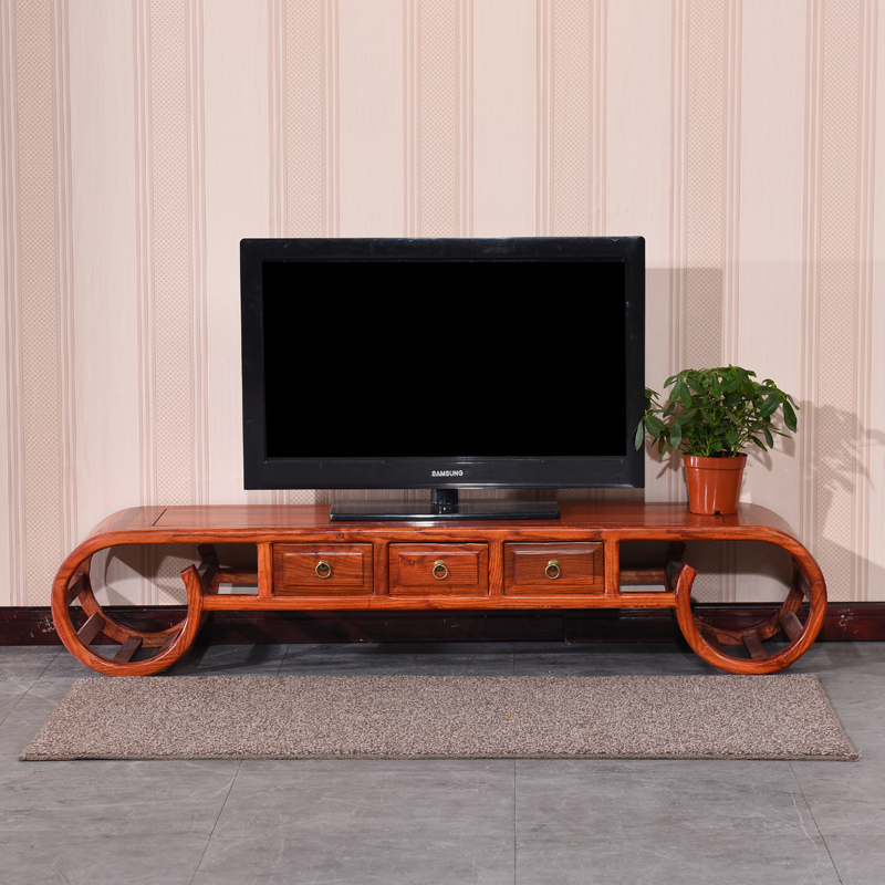 寻木匠中式电视柜实木仿古电视柜客厅榆木电视机柜储物柜简约矮脚家具