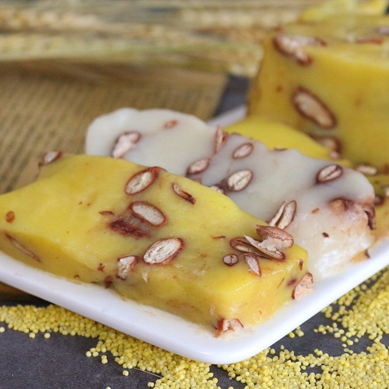 东北大黄米粘切糕年糕老式农家手工糯米粘糕每块黄白混合3斤3袋参数