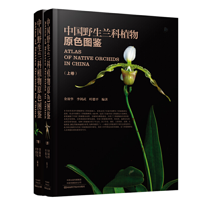 [醉染正版]精装 中国野生兰科植物原色图鉴 上下卷 金效华花图鉴基础知识 种类分类园艺栽培 兰科植物花叶特征识别大全 自高清大图