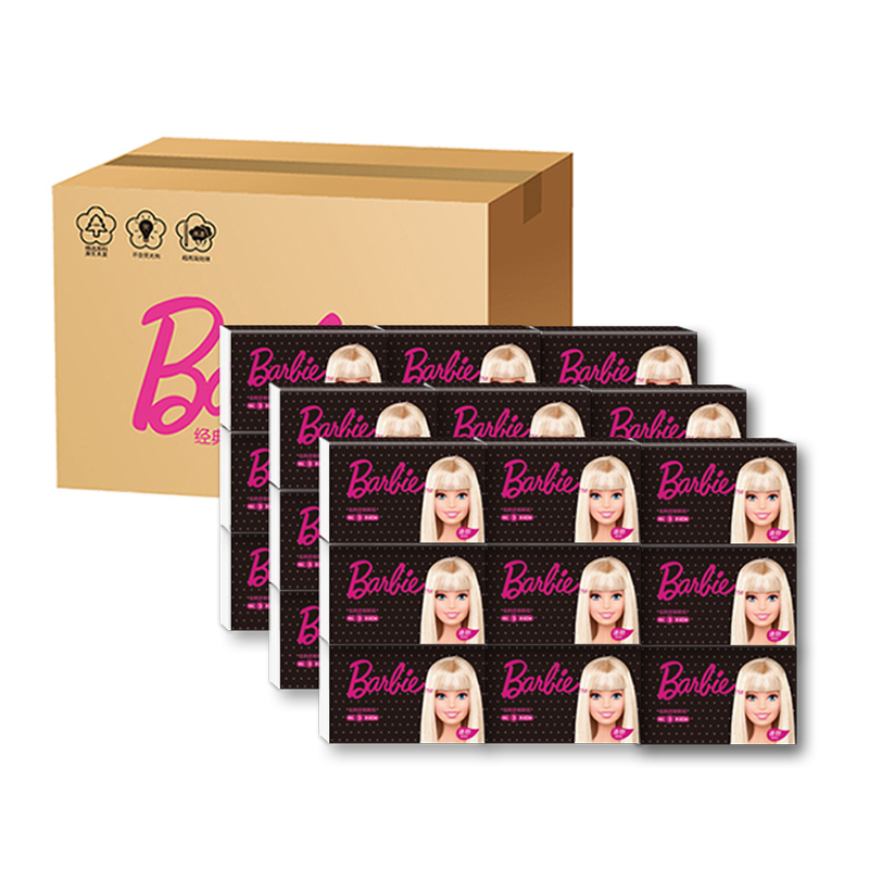芭比(Barbie) 抽纸 经典倍韧系列三层40抽30包大规格(长幅)卫生纸 (整箱销售)