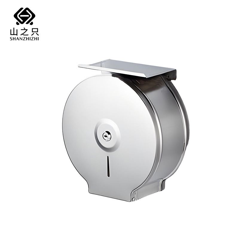 山之只 304不锈钢卷纸盒含手机架 本色 255*113*265mm 个