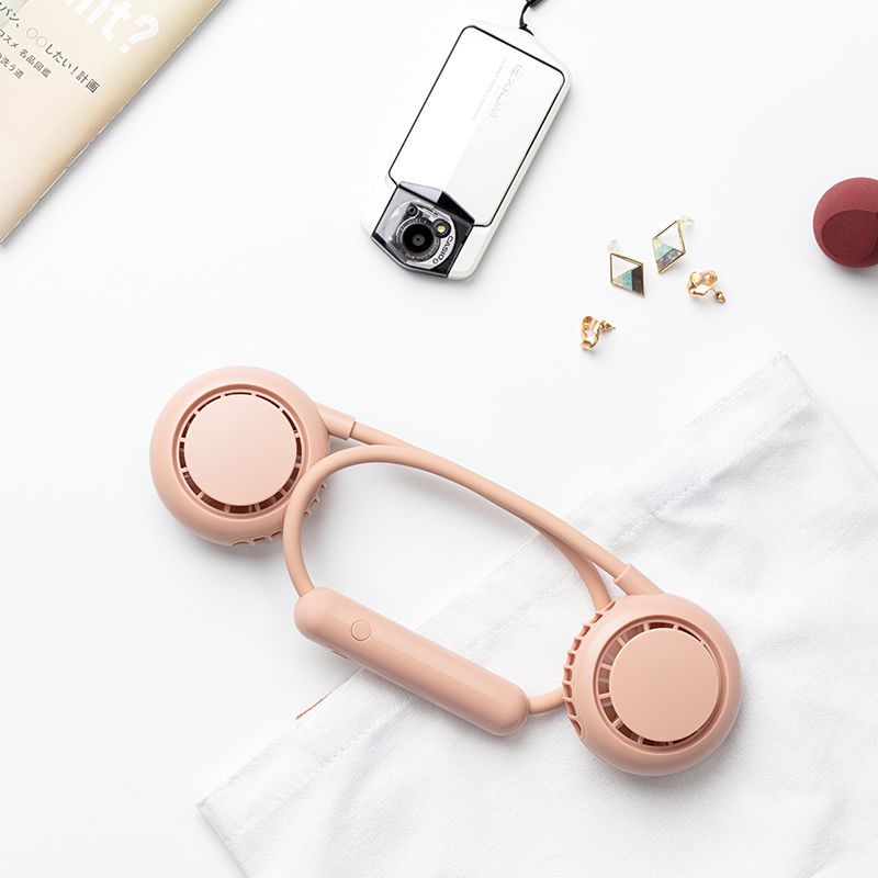 usb挂脖风扇懒人挂颈迷你随身可充电风扇小型学生静音制冷挂脖式