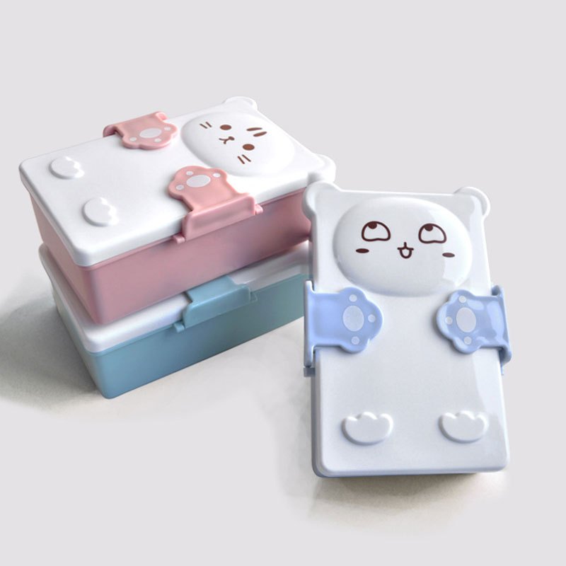 趣涉家居 日式便当盒可爱卡通学生带饭盒微波加热午餐盒儿童分隔餐盒 生活日用家居器皿饭盒便当盒居家用品
