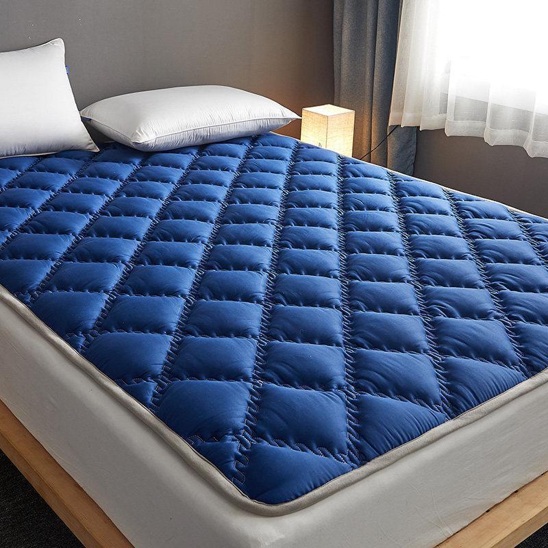美帮汇床垫软垫床褥褥子垫被1.5双人家用1.8m加厚垫子保护垫租房专用2.0 磨毛床垫(蓝色) 1.8m（6英尺）床