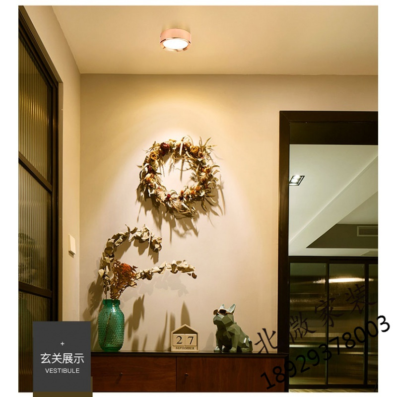 4寸金色明装筒灯led超薄天花灯5W9w客厅玄关过道灯18瓦店铺吸顶灯
