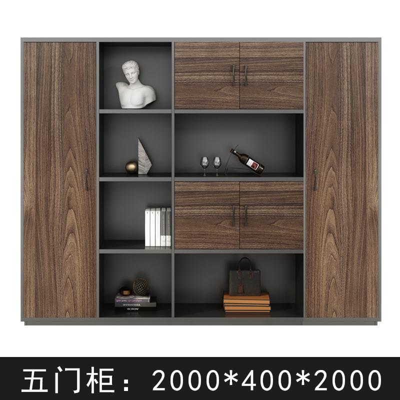 苏宁 质凡 办公室文件柜资料收纳柜 5门柜2000*400*2000高清大图