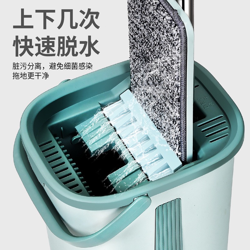 拖把免手洗家用一拖净刮刮乐平板拖把抖音懒人拖布替换布自动脱水高清大图