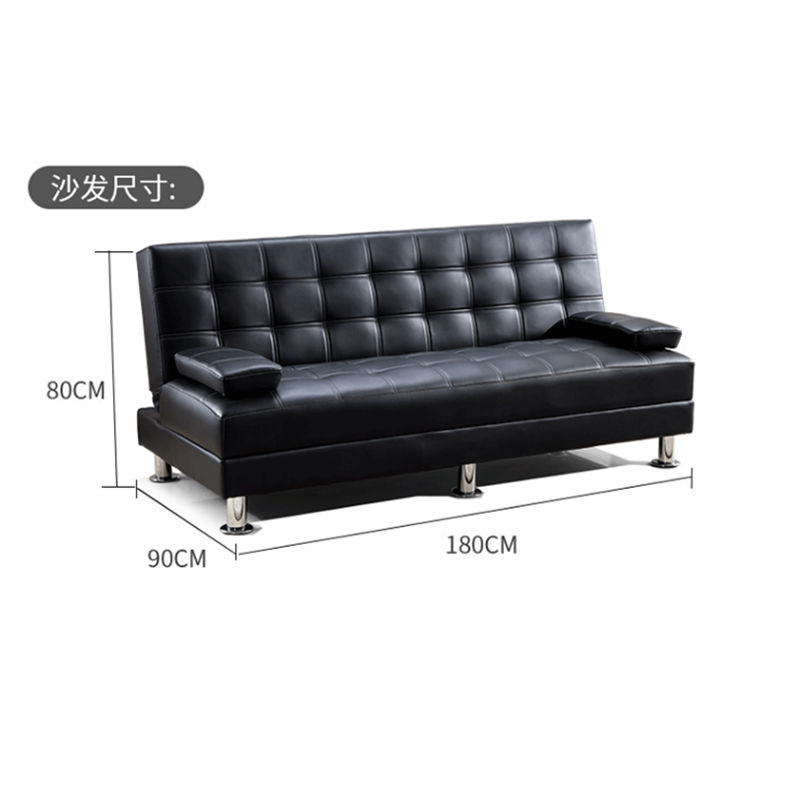 豫亨 办公家具办公沙发可折叠午睡沙发简约午睡沙发商务办公室沙发茶几组合 进口西皮三人位