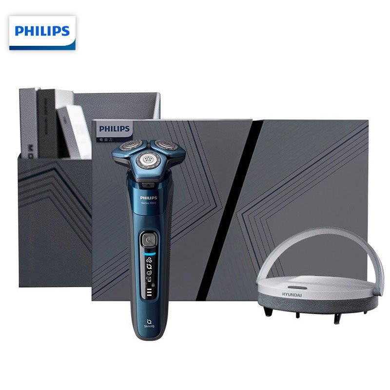 飞利浦(Philips) S7731/40BP 幻变套盒电动剃须刀肌能感应系列蓝蜂巢胡须刀