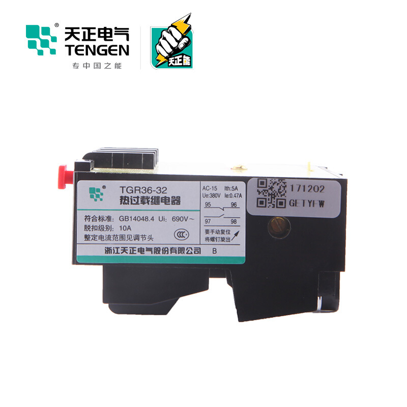 天正电气 TGR36 电热式 适配CJT1-20接触器 14-22A 03030020013 过载继电器