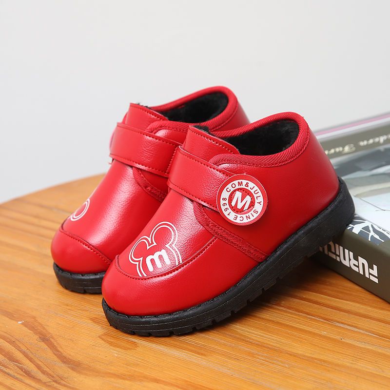 促销大笨熊大棉鞋冬季防滑男童棉鞋女童短靴软底舒适保暖加绒好宝宝鞋