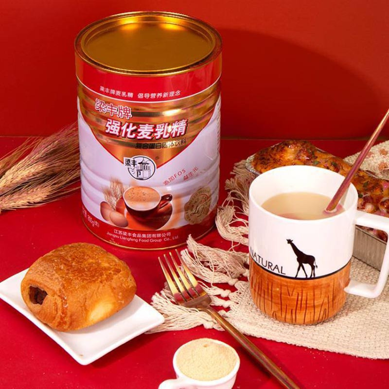 梁丰 强化麦乳精800g罐装 80后怀旧零食可可粉冲泡饮品