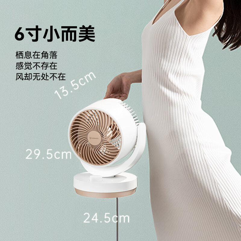 艾美特(AIRMATE)空气循环扇家用节能对流换气桌面小风扇电风扇宿舍台式摇头轻音风扇 FA15-X173 机械款高清大图