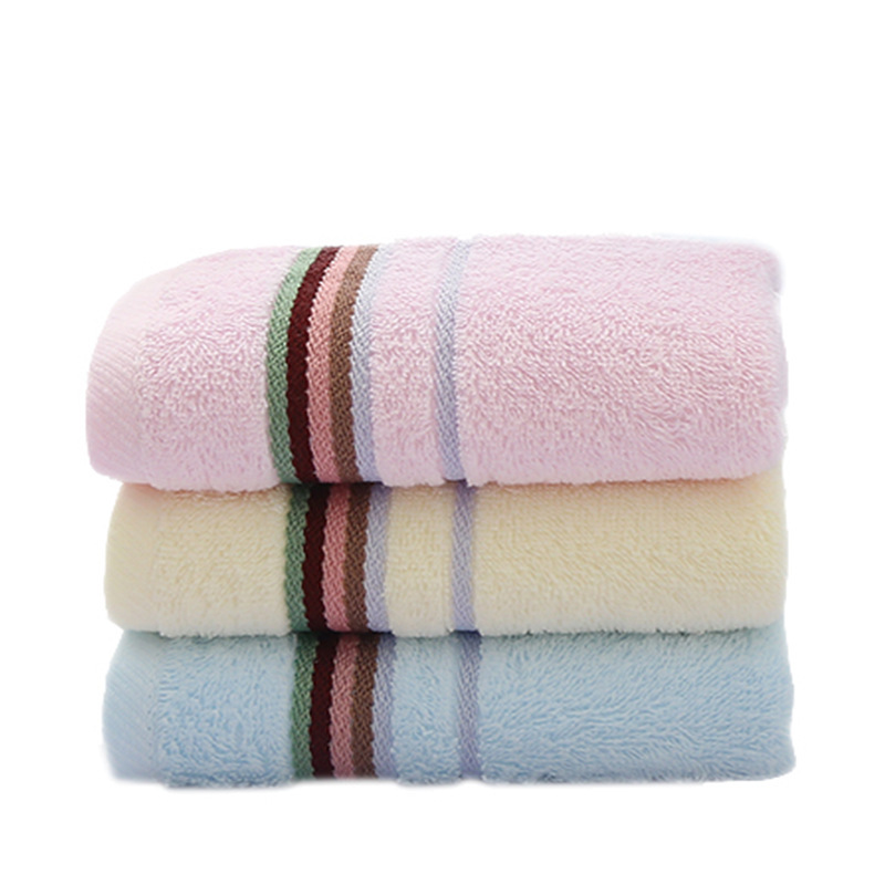 洁丽雅毛巾素色纯棉缎档吸水毛巾家用洗脸面巾礼品