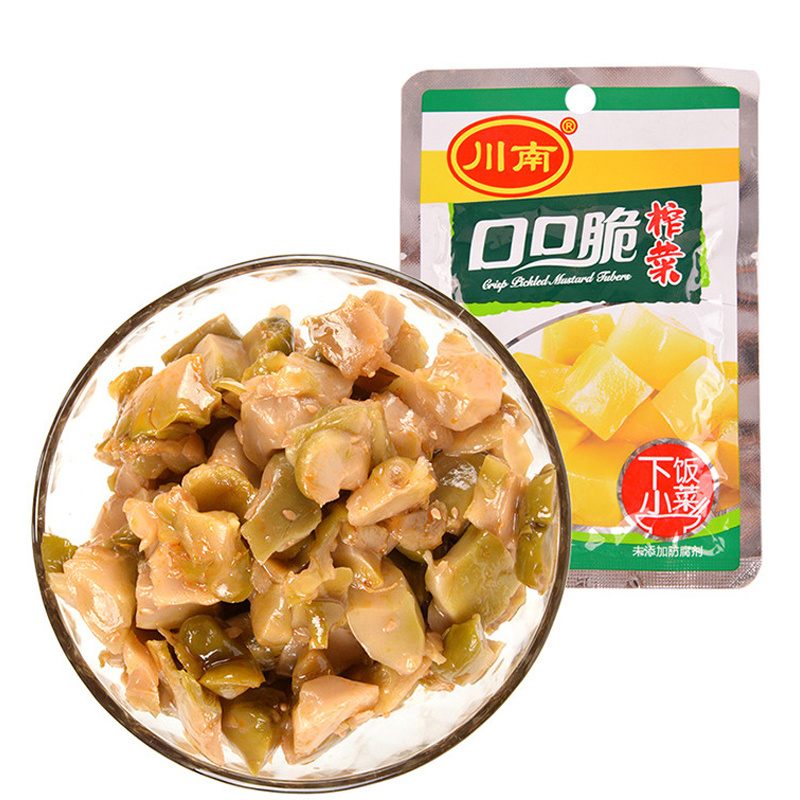 川南 口口脆榨菜62克 口感清脆,方便食用,佐餐伴侣专家。喝粥吃面开袋即食。