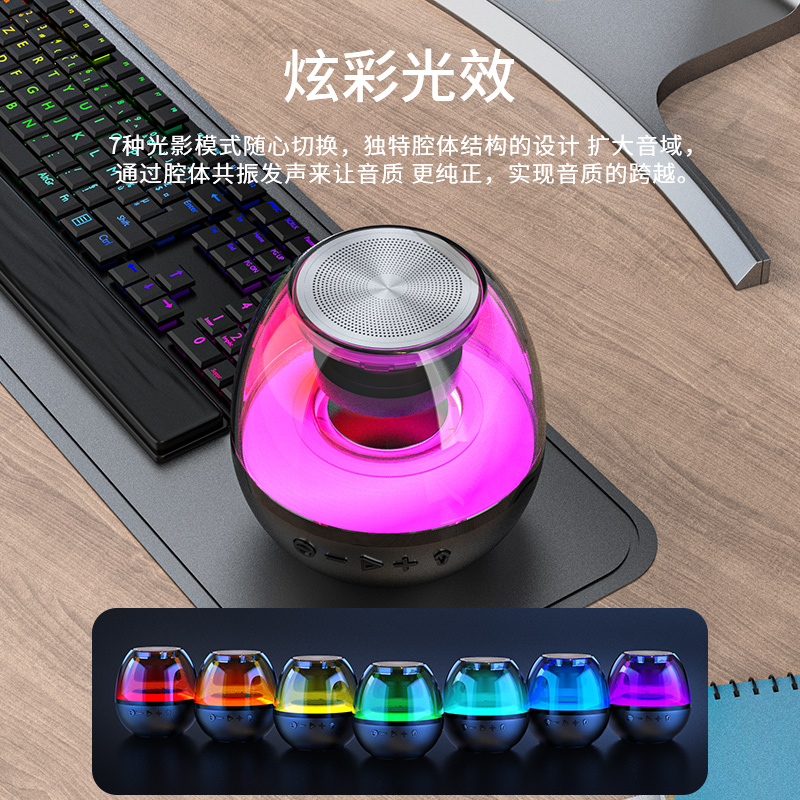 AISOMEX艾硕美 无线蓝牙音箱音响低音炮小型超重低音高音质家用影响高端车载2022新款便携式