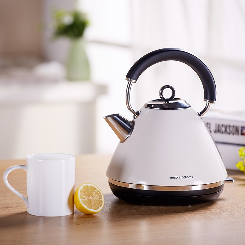 摩飞电器morphyrichards电热水壶家用304不锈钢烧水壶mr7076a白色单个