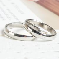 韩版钛钢光面戒指男女情侣对戒婚戒食指关节戒指银配饰品礼物送女朋友老婆生日礼物送女朋友七夕情人节礼物