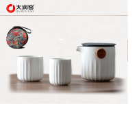 精选大润窑(DA RUN YAO) 茶具 啄木鸟快客杯(红色 4件套)