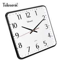 天王星(Telesonic)时尚方形挂钟简约客厅石英钟方盘创意现代居家卧室书房时钟表