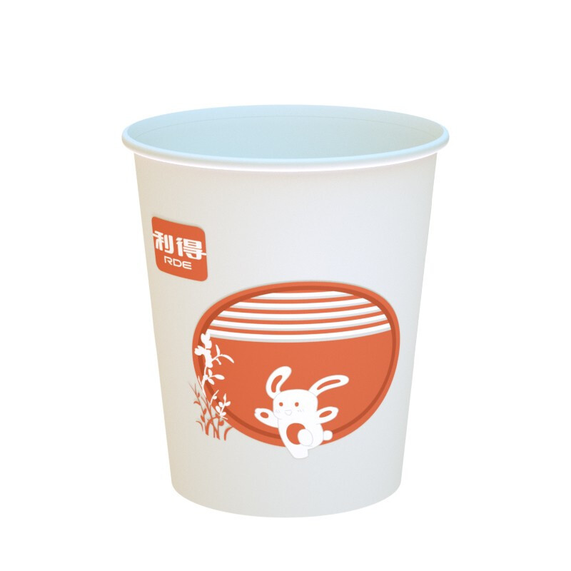 利得 中号250ml加厚纸杯 一次性纸杯加厚防烫杯子100只