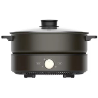 美的(Midea) MC-DH2601电火锅 家用大功率多功能分体可视外观电火锅不粘锅 4升