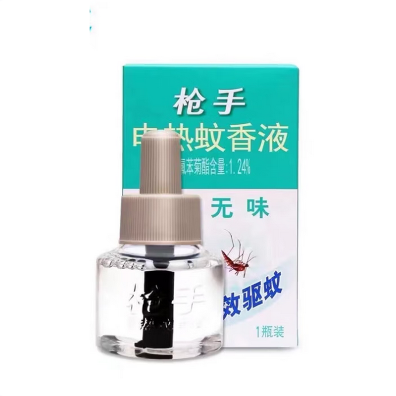 枪 手 电热蚊香补充液无味直插电式驱蚊灭蚊水45ml/盒高清大图