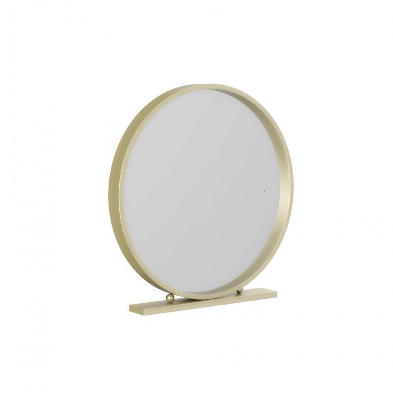 森美人化妆镜子简约创意北欧铁艺金色圆形卧室梳妆镜桌面镜公主台式镜 C款香槟色（40）其他