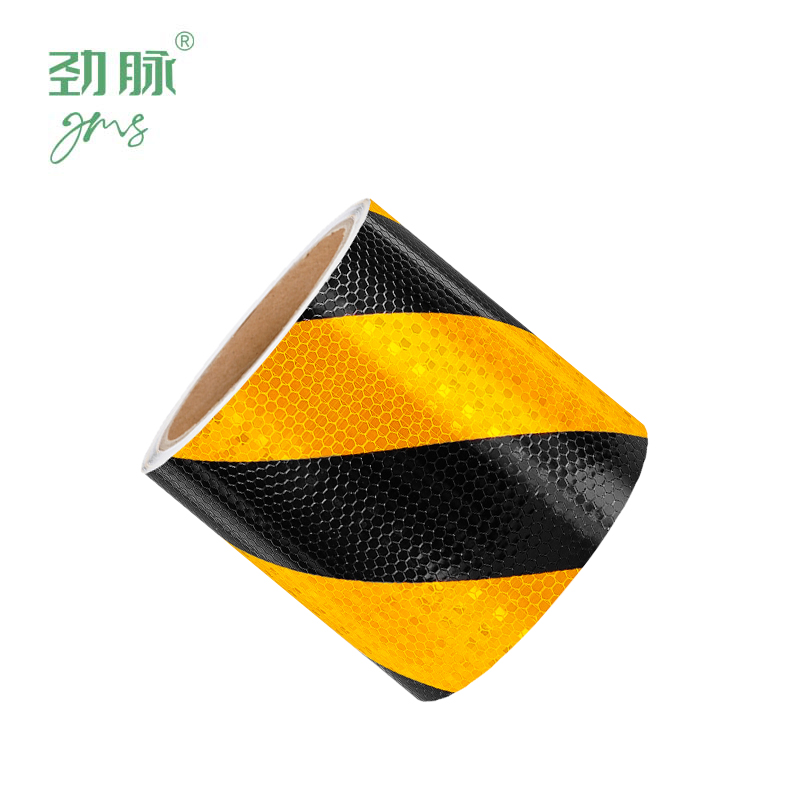劲脉 反光警示带 黑黄斜纹-长25M*宽15CM 卷高清大图