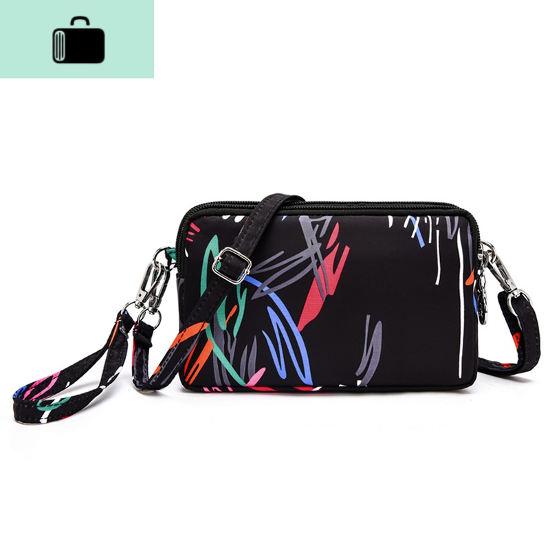 小布包尼龙布零钱包多层包包单肩斜挎包女小包挎包大屏手机钱包女NEW LAKE高清大图