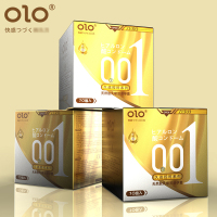 我乐OLO避孕套0.01超薄款10只装玻尿酸安全套计生用品男用保险套子波点久战束腰大颗粒狼牙套热感男性系列成人情趣性用品