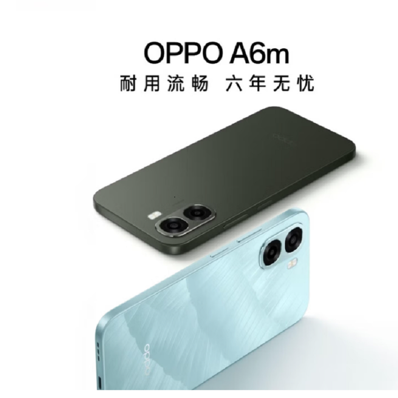 OPPO A6m 墨竹黑 6GB+128GB 新款天玑6300 6500mAh 长续航大电池 45W闪充 防尘防水 120Hz高亮护眼屏 5G智能手机高清大图
