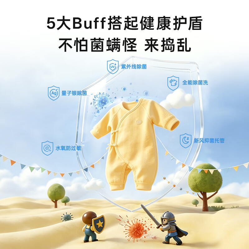 松下(Panasonic)白月光搭搭三筒洗衣机洗烘套装12KG洗+1KG烘滚筒全自动三桶内衣洗 多筒F2A1+AD280高清大图