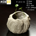 三维工匠水仙花盆铜钱水培花盆水养仿石头盆景碗莲睡莲个性创意陶瓷无孔 F-石头-12佛 大
