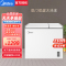 美的(Midea)210升双温双箱家商两用冰柜大冷冻小冷藏卧式顶开门一级能效冰箱节能低音冷柜BCD-210DKEM(E)