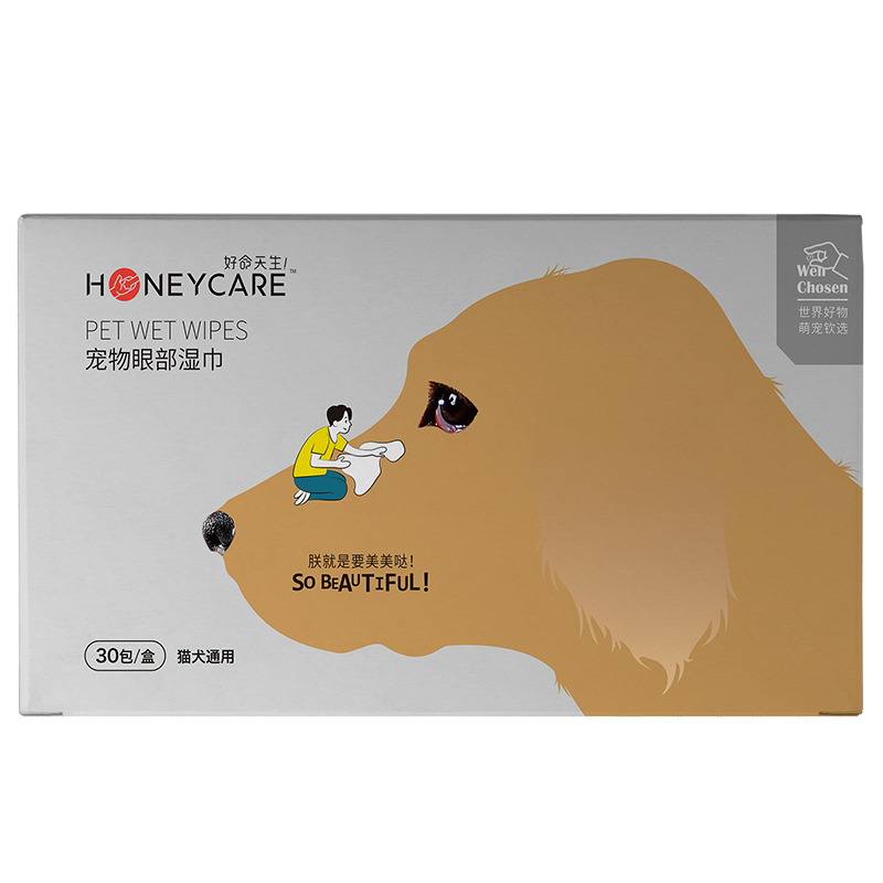 好命天生宠物洗护美容好命天生 Honeycare 宠物眼部湿巾30片 盒猫咪眼睛湿巾纸狗狗消毒湿巾眼屎清洁擦泪痕宠物湿巾 价格图片品牌报价 苏宁易购苏宁自营