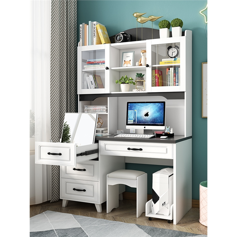 书桌书架组合家用学生卧室写字台阿斯卡利ascari办公桌简约现代台式