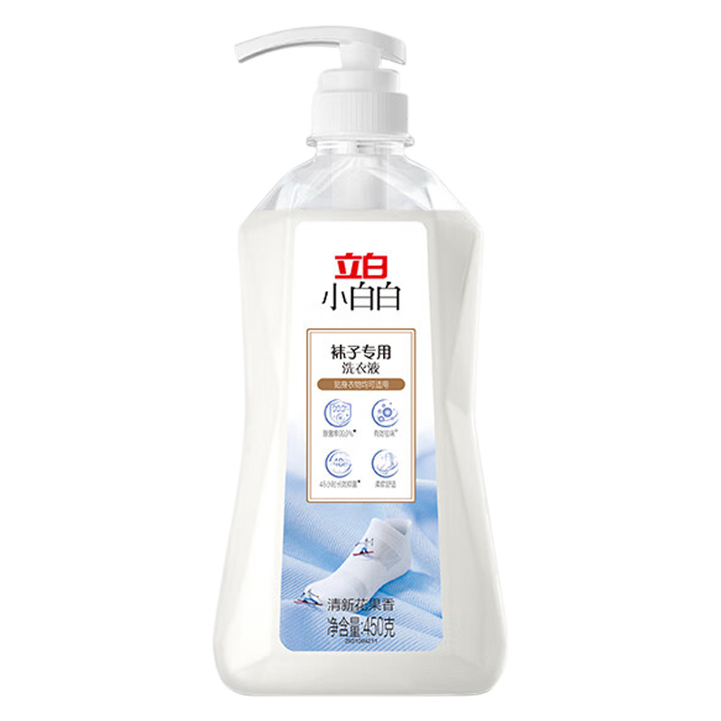 立白洗衣液450g柔软舒适袜子专用xbb450g-1(包装随机)
