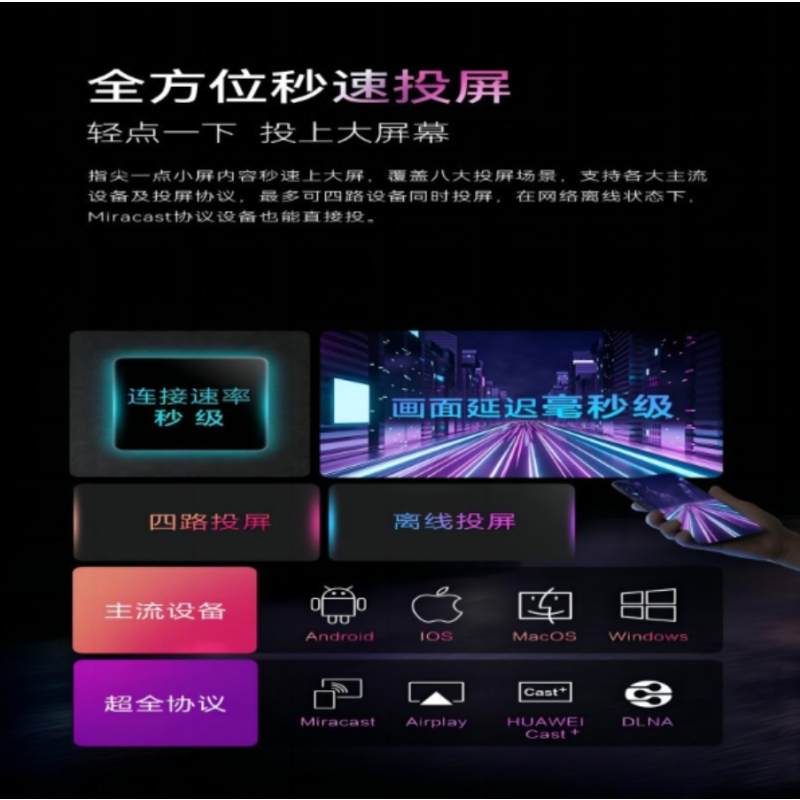 康佳电视 65F6A 65英寸 2+32GB 4K超清全面屏 四路投屏 智能液晶平板游戏电视机会议电视