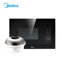 美的（Midea）嵌入式微波炉 AG925BVE-NS 25升 光波微波微电脑式智能温控 转盘式 炫黑升级版 烧烤组合