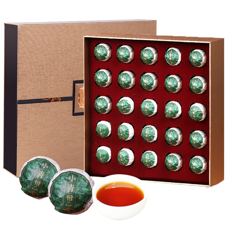 润虎茶叶新会小青柑熟普茶青桔柑普小青柑陈皮礼盒装260g