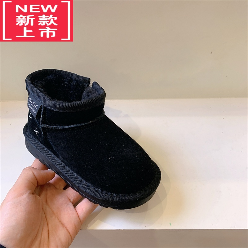 可莉允儿童雪地靴冬季新款女童棉靴加绒加厚男童保暖鞋防滑宝宝棉鞋童鞋