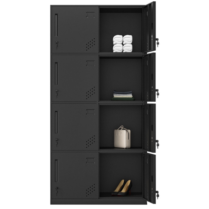 凌迪星黑色8门更衣柜900*500*1850mm台高清大图
