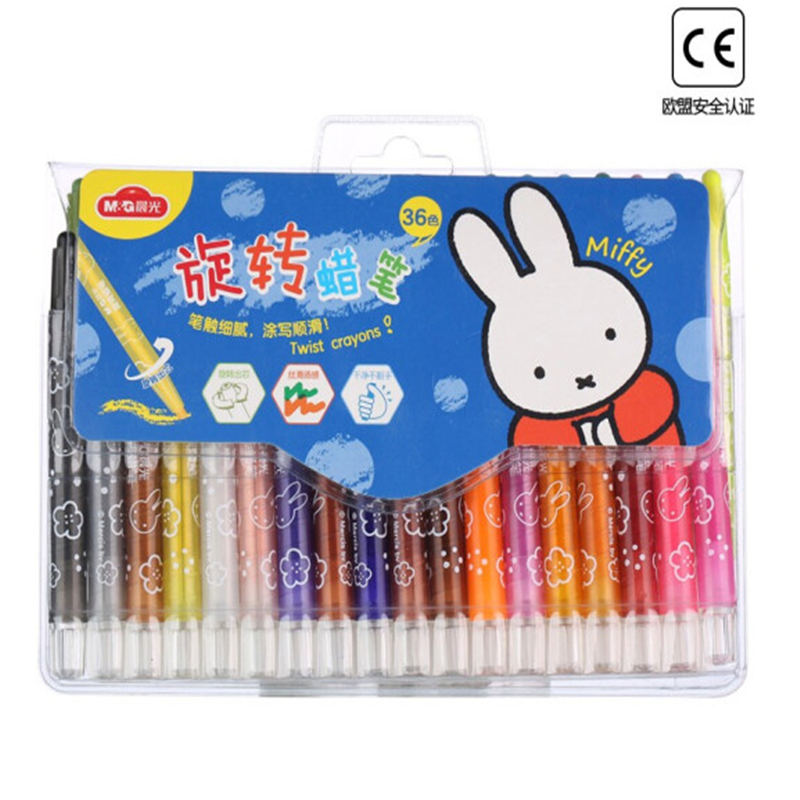 晨光旋转蜡笔米菲短款36色FGMX4310 36支/盒