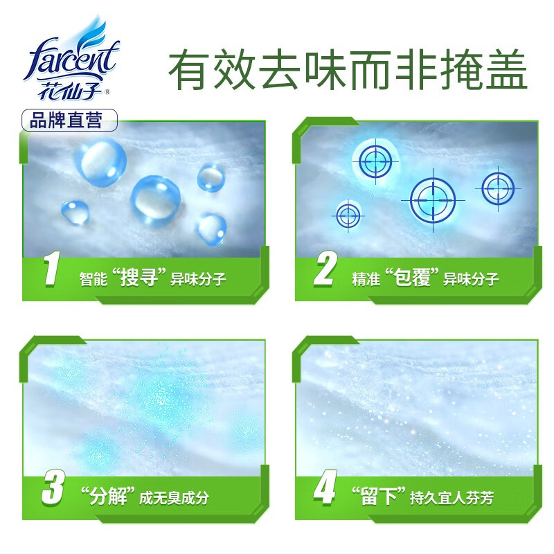 花仙子 空气清新剂除臭去异味酒店清香消臭易奢华卧室车内家用香薰 350ml高清大图